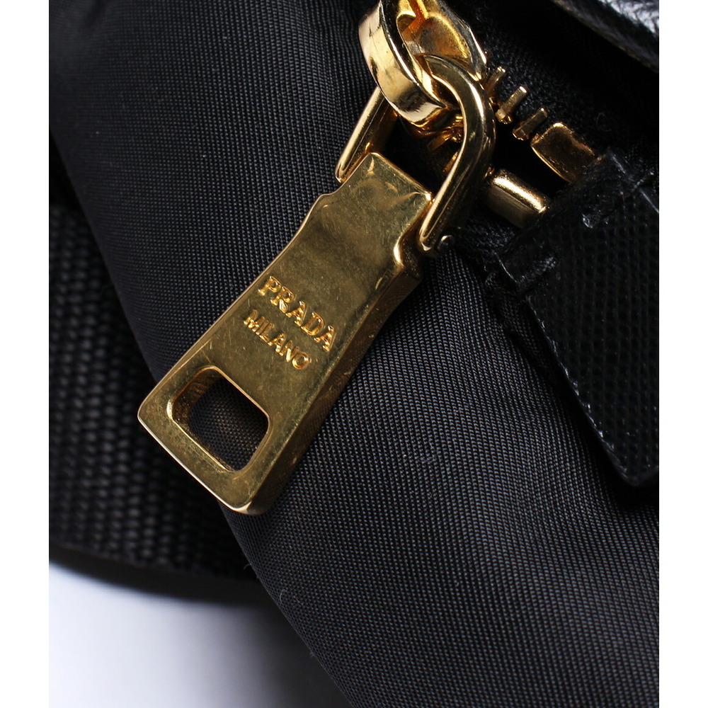 Prada Tessuto backpack signature enamel logo plaque Black - Picture 6 of 6